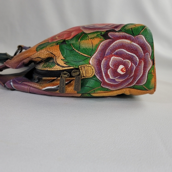 Anuschka Tiger And Rose Genuine Leather Purse - Picture 8 of 16